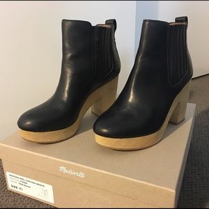 Madewell Wooden-Heel Chelsea Boots